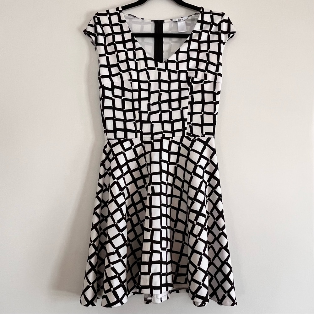 Black and White Fit & Flare Dress